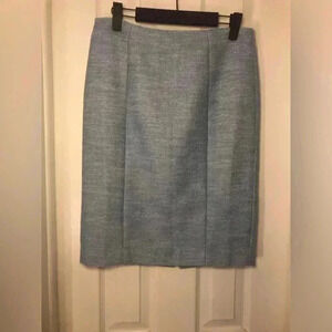Talbots Light Blue Sparkle Tweed Classic Lined Pencil